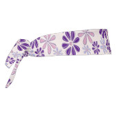 かわいいガーリーピンクの植物花の柄 タイヘッドバンド (回転270)