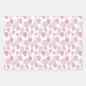 かわいいガーリーピンクの誕生日パーティー風船 ラッピングペーパーシート (正面2)