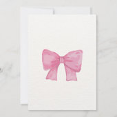 かわいいガーリーピンクグリッター誕生日 招待状 (裏面)