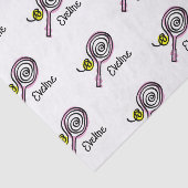 かわいいガーリーピンクテニスラケットカスタムティッシュペーパー 薄葉紙 (詳細)