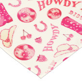 かわいいガーリーピンクディスコ女性のカーボーイ美学 ショートテーブルランナー (コーナー)