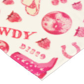 かわいいガーリーピンクディスコ女性のカーボーイ美学 テーブルクロス (アングル)