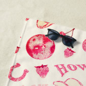 かわいいガーリーピンクディスコ女性のカーボーイ美学 ビーチタオル (インサイチュ)