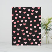 かわいいガーリーピンクハート柄スクラップブック紙 (スタンド正面)