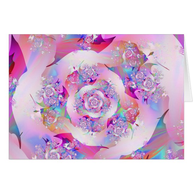 かわいいガーリーピンクフローラベクトルバラ (正面横)