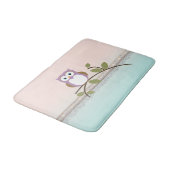 かわいいガーリーフクロウ バスマット (アングル)