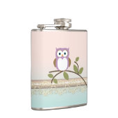 かわいいガーリーフクロウ フラスク (右)