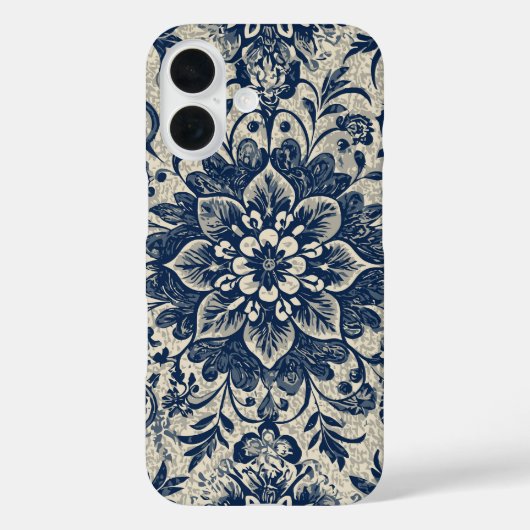 かわいいガーリーフローラアールヌーボーデザイン Case-Mate iPhoneケース (裏面)