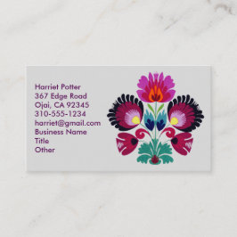 かわいいガーリーボヘミアの花 名刺