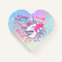 かわいいガーリーユニコーンとグリッター手帳