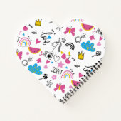 かわいいガーリーユニコーンスターレインボーおもしろい名 ノートブック (裏面)