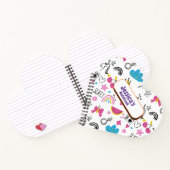 かわいいガーリーユニコーンスターレインボーおもしろい名 ノートブック (内部)