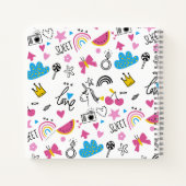 かわいいガーリーユニコーンスターレインボーおもしろい名 ノートブック (裏面)