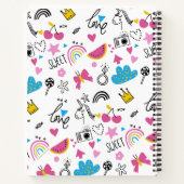 かわいいガーリーユニコーンスターレインボーおもしろい名No ノートブック (裏面)