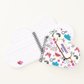 かわいいガーリーユニコーンスターレインボーおもしろい名No ノートブック (内部)