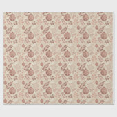 かわいいガーリーレトロピンクのクリスマス ラッピングペーパー (フラット)