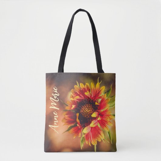 かわいいガーリー名前をカスタムするの花 トートバッグ (正面)