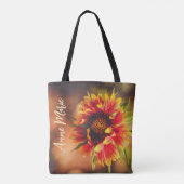 かわいいガーリー名前をカスタムするの花 トートバッグ (裏面)