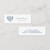 かわいいガーリー坊保ハートの卒業表明 コーリングカード (正面/裏面)