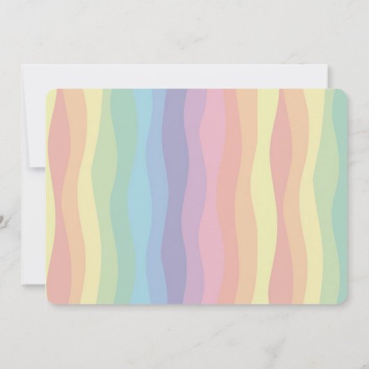 かわいいガーリー小さな誕生日パーティーの招待 招待状 (裏面)