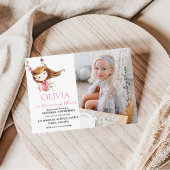 かわいいガーリー小さな誕生日パーティーの招待 招待状