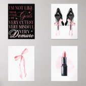 かわいいガーリー弓壁アートセット (正面)