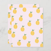 かわいいガーリー桃スクラップブック紙 (正面/裏面)