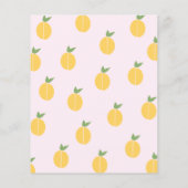 かわいいガーリー桃スクラップブック紙 (裏面)