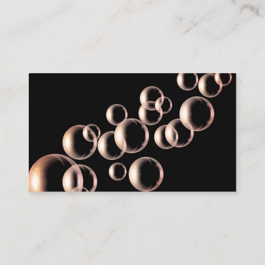 かわいいガーリー水玉模様ハウスクリーニングサービス 名刺 (裏面)