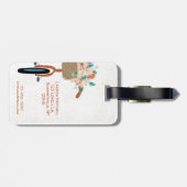 かわいいガーリー猫カフェバケーションラゲージタグ ラゲッジタグ (裏面横)