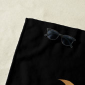 かわいいガーリー金ゴールドと黒パイナップル – パーソナライズされた ビーチタオル (インサイチュ)