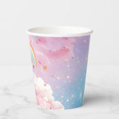 かわいいガーリー魔法のユニコーンパーティー 紙コップ (裏面)