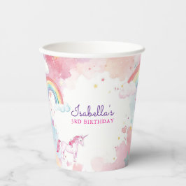 かわいいガーリー魔法のユニコーンパーティー 紙コップ