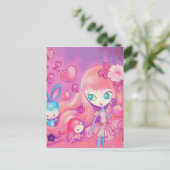 かわいいガールかわいい文房具 ポストカード (スタンド正面)