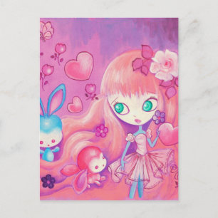 かわいいガールかわいい文房具 ポストカード