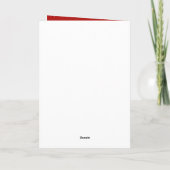 かわいいガールとグリーンカエルフード付きスウェットシャツスケッチクリスマス カード (裏面)