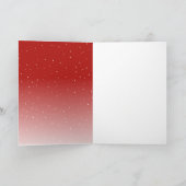 かわいいガールとグリーンカエルフード付きスウェットシャツスケッチクリスマス カード (内部)