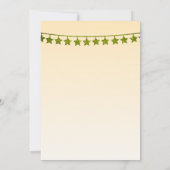 かわいいガールウィンググリーンカエルフード付スケッチ誕生日 招待状 (裏面)