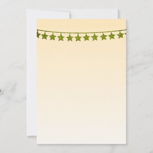 かわいいガールウィンググリーンカエルフード付スケッチ誕生日 招待状 (裏面)