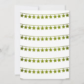 かわいいガールウィンググリーンカエルフード付スケッチ誕生日 招待状 (裏面)