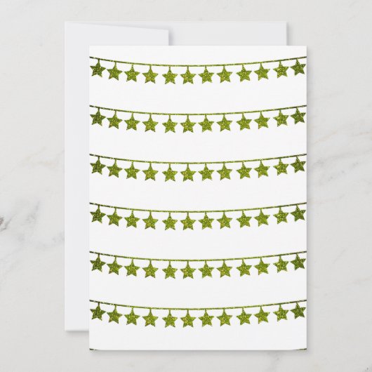 かわいいガールウィンググリーンカエルフード付スケッチ誕生日 招待状 (裏面)