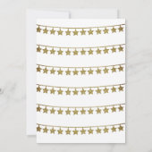 かわいいガールウィンググリーンフロッグフード付スターズ誕生日 招待状 (裏面)