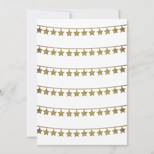 かわいいガールウィンググリーンフロッグフード付スターズ誕生日 招待状 (裏面)