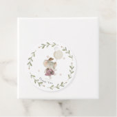 かわいいガールエレファントボタニカルフローラボホベビー フェイバータグ (インサイチュ)