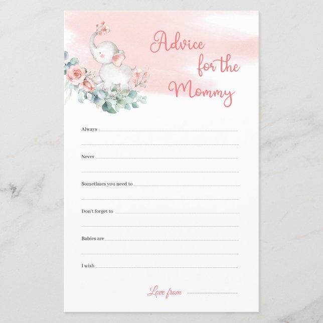 かわいいガールエレファントユーカリアドバイスフォーザモーミー (正面)