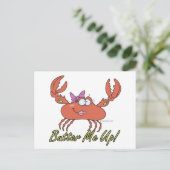 かわいいガールガニの漫画間抜けを私にバターを塗る ポストカード (スタンド正面)