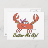 かわいいガールガニの漫画間抜けを私にバターを塗る ポストカード (正面/裏面)