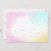 かわいいガールキャットポーティ動物の誕生日写真 招待状 (裏面)