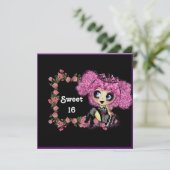 かわいいガールスウィート16ピンキープ 招待状 (スタンド正面)