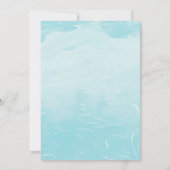 かわいいガールズプールパーティーバッシュ誕生日招待状 招待状 (裏面)